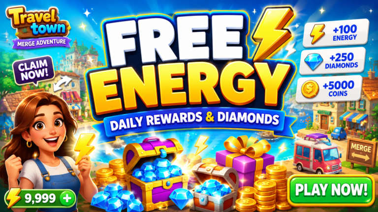 Travel Town free energy guide Travel Town Merge Adventure gameplay Travel Town daily rewards Travel Town free diamonds guide Travel Town energy tips Travel Town event rewards