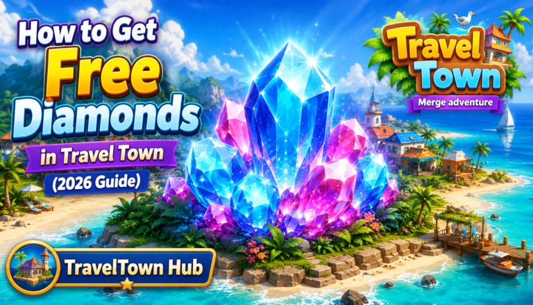 How to get free diamonds in Travel Town mobile game guide